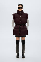 BURGUNDY PUFFER VEST