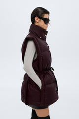 BURGUNDY PUFFER VEST