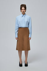 SUEDE SKIRT IN BRONZE