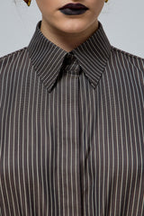 SHIRT IN CHOCOLATE WITH STRIPES