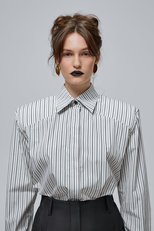 WHITE SHIRT WITH STRIPES