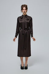AURA DRESS IN CHOCOLATE