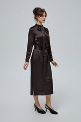 AURA DRESS IN CHOCOLATE