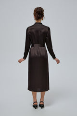 AURA DRESS IN CHOCOLATE