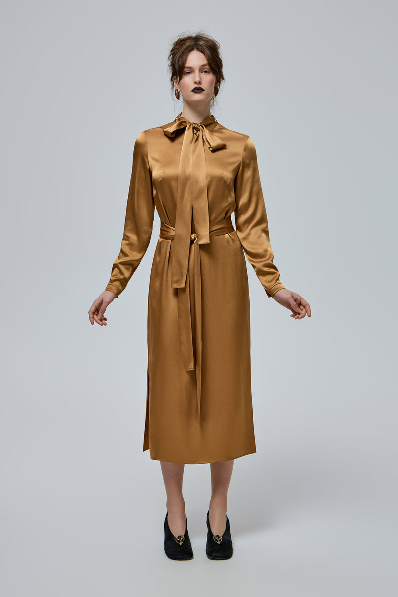 AURA DRESS IN GOLDEN
