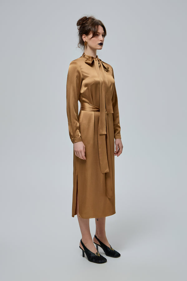 AURA DRESS IN GOLDEN