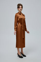 AURA DRESS IN BRONZE