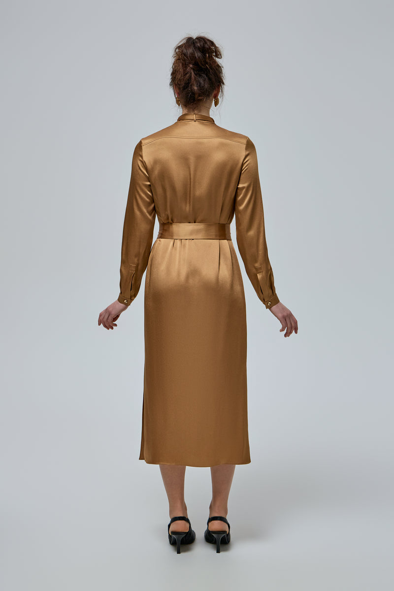 AURA DRESS IN GOLDEN