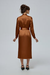 AURA DRESS IN BRONZE