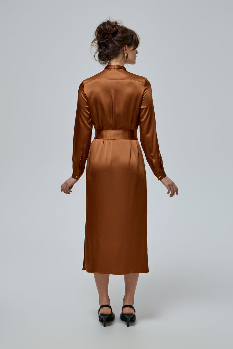 AURA DRESS IN BRONZE